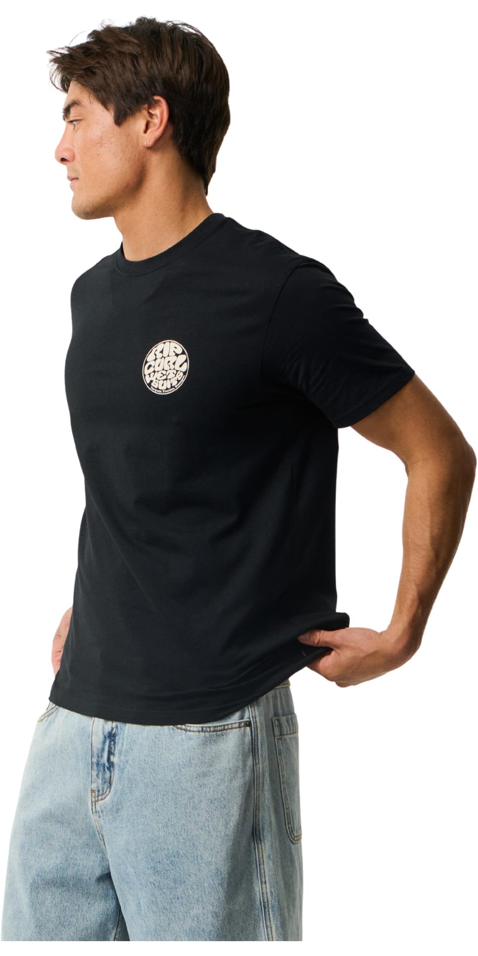 Rip Curl 2026 Hommes T-Shirt Wettie Icon 10VMTE - Black