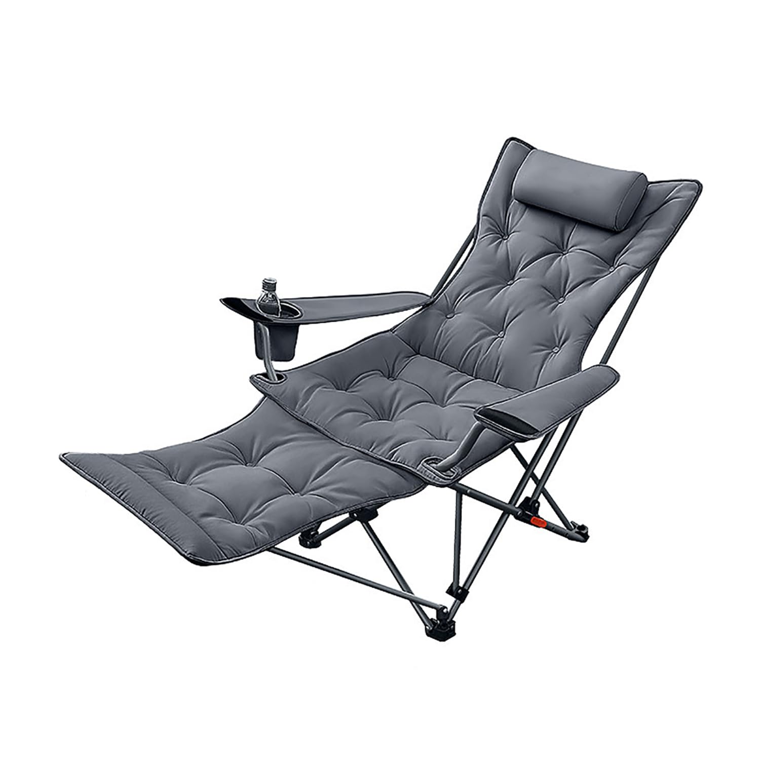 Campingstuhl, faltbar, tragbar, verstellbar, mit Rückenlehne, strapazierfähig, gepolstert, Outdoor-Stuhl mit Getränkehalter, für Reisen, Strand, Picknick, Festival, 600D Oxford-Gewebe