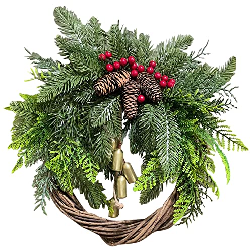 Branches de vigne de Noël et couronne de porte pour décoration d'intérieur
