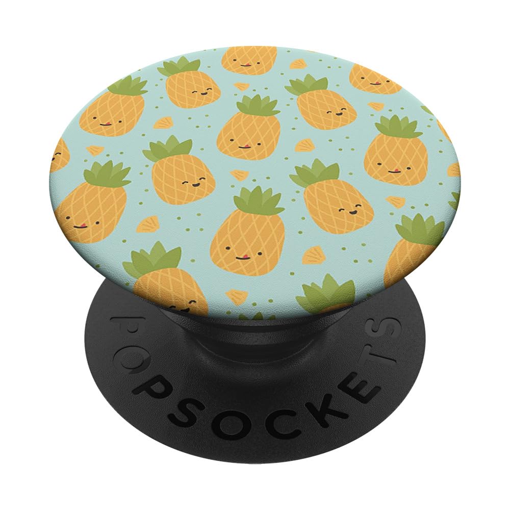 Cute Pop Socket Pineapple Cute PopSockets for Girls Cute PopSockets Swappable PopGrip, Black