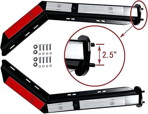 Miniatura 10 de Semi Trucks - Soporte de aleta de lodo con resorte en ángulo de acero inoxidable para camiones comerciales, colgador de aletas de fango HD, espacio
