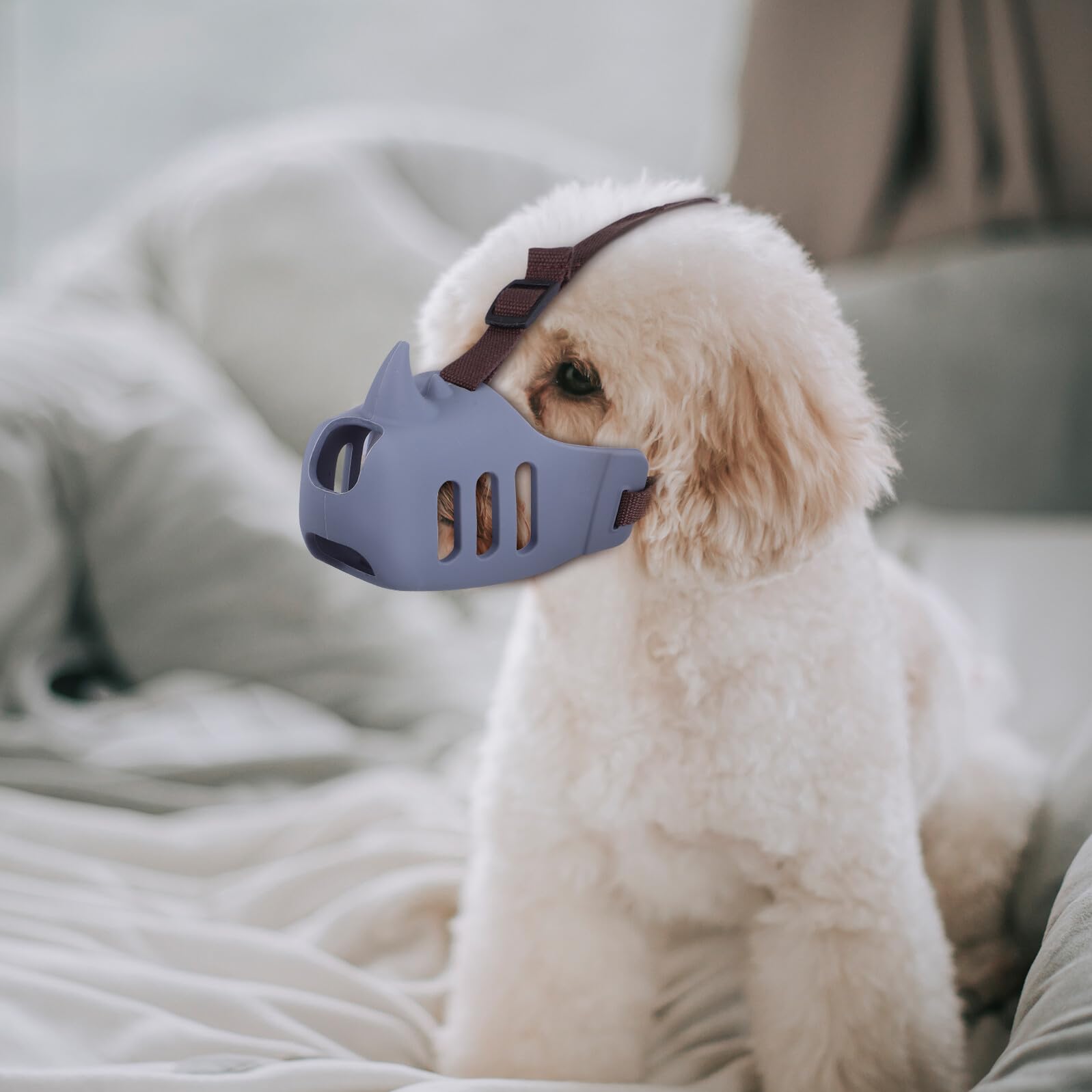 KOMBIUDA 3 pezzi Museruola per Cani Regolabile in Silicone Morbido Antibagno e Antimorso Traspirante e Resistente alle Intemperie per Cani Piccoli Medi e Grandi