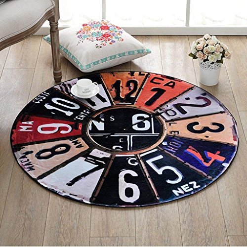 Tapis rond antidérapant pour salon et protection de sol sous chaise bureau