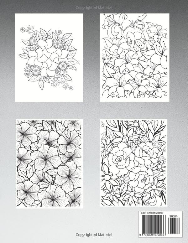 Miniatura 2 de Fields of Color Adult Coloring Book Gorgeous Garden Bloom outlines ideal for adults, 110 pages