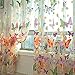 Price comparison product image ROPALIA Door Window Balcony Butterfly Print Tulle Voile Sheer Curtain Panel