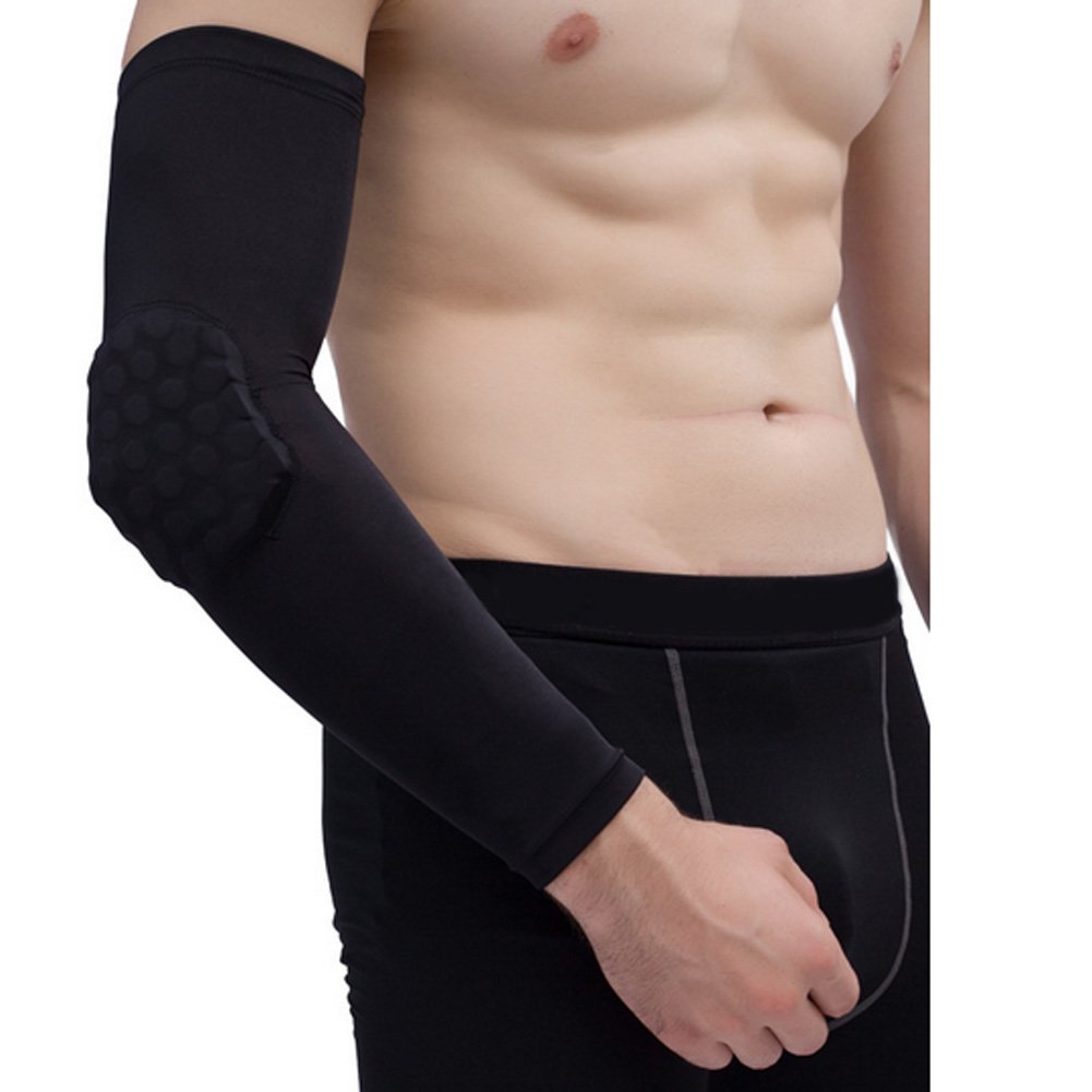 Nema Honeycomb Crashproof Basketball Arm Sleeve Elbow Support - Black - XL 1