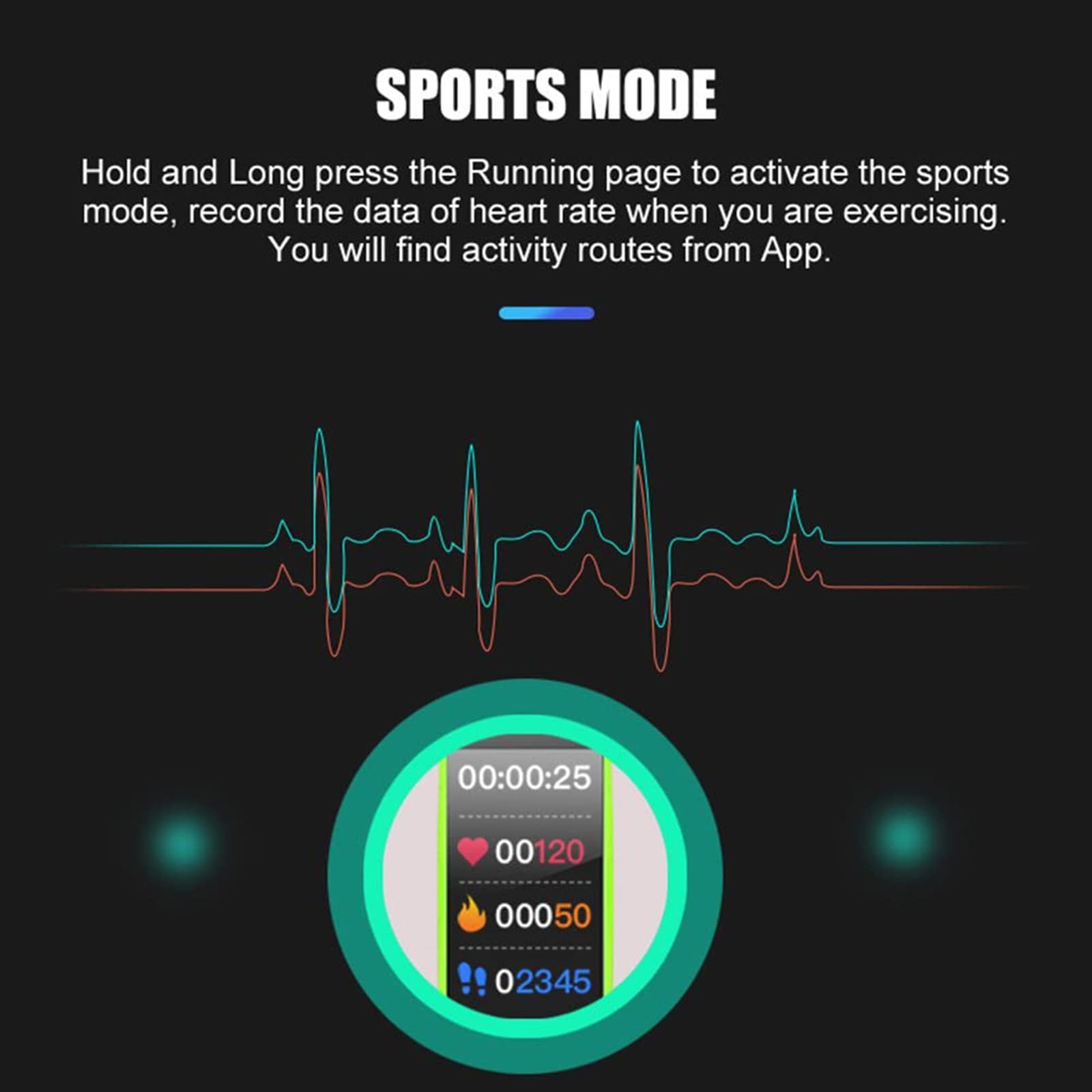 Smartwatch Bluetooth. Ip67 wodoodporna modna opaska na nadgarstek dla mężczyzn kobiet nastolatków. Fitness Tracker bransoletka sportowa krokomierz, ciśnieniomierz tętna do iOS/Android, D
