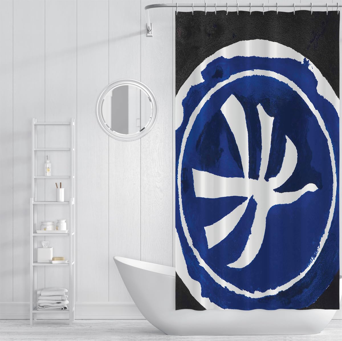 Rideau de douche pour oiseaux style minimaliste avec crochets 150x200cm