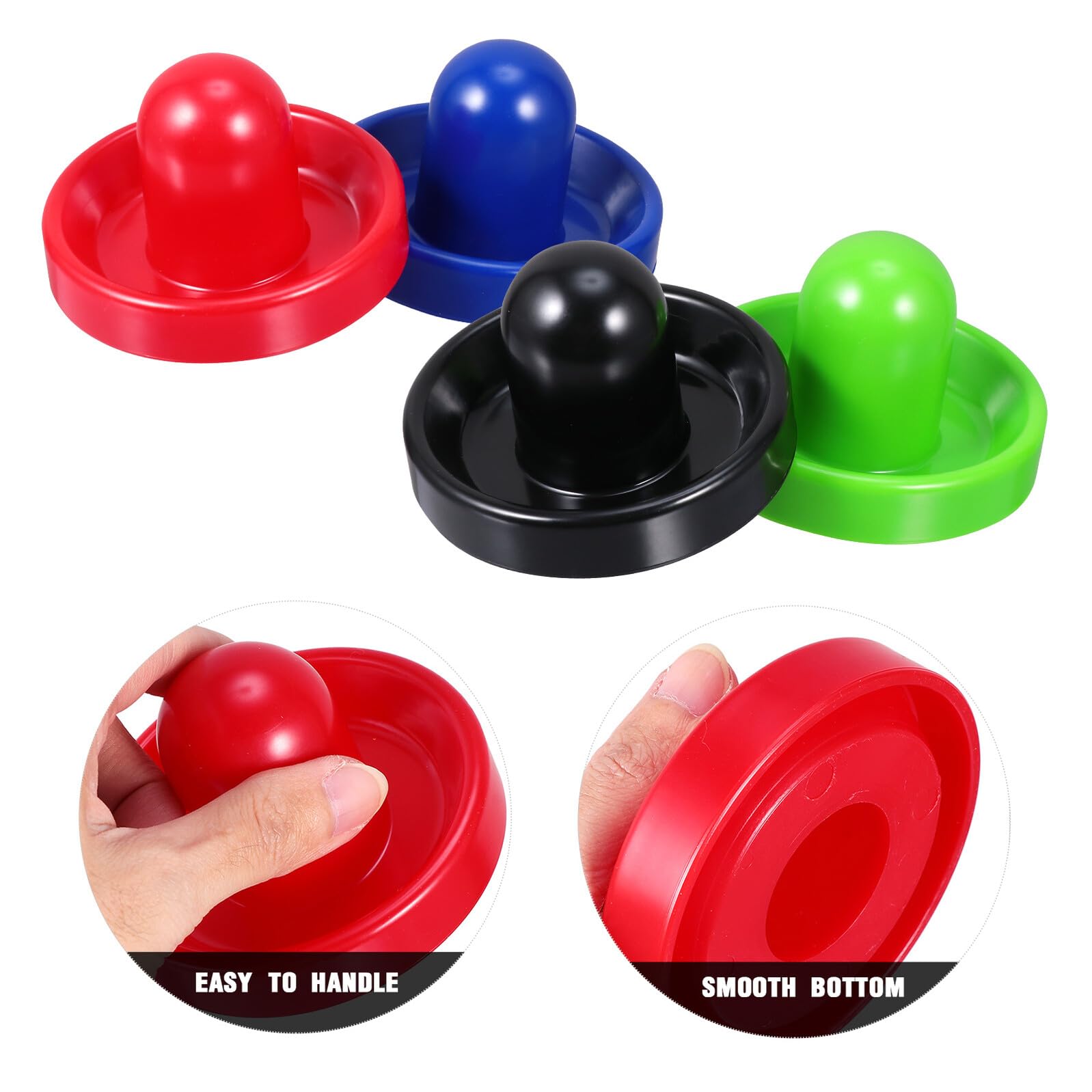 Airhockey Schieber und Kunststoff Pucks für Airhockey Tisch mit Schnellem Gleiten und Stabilem Design
