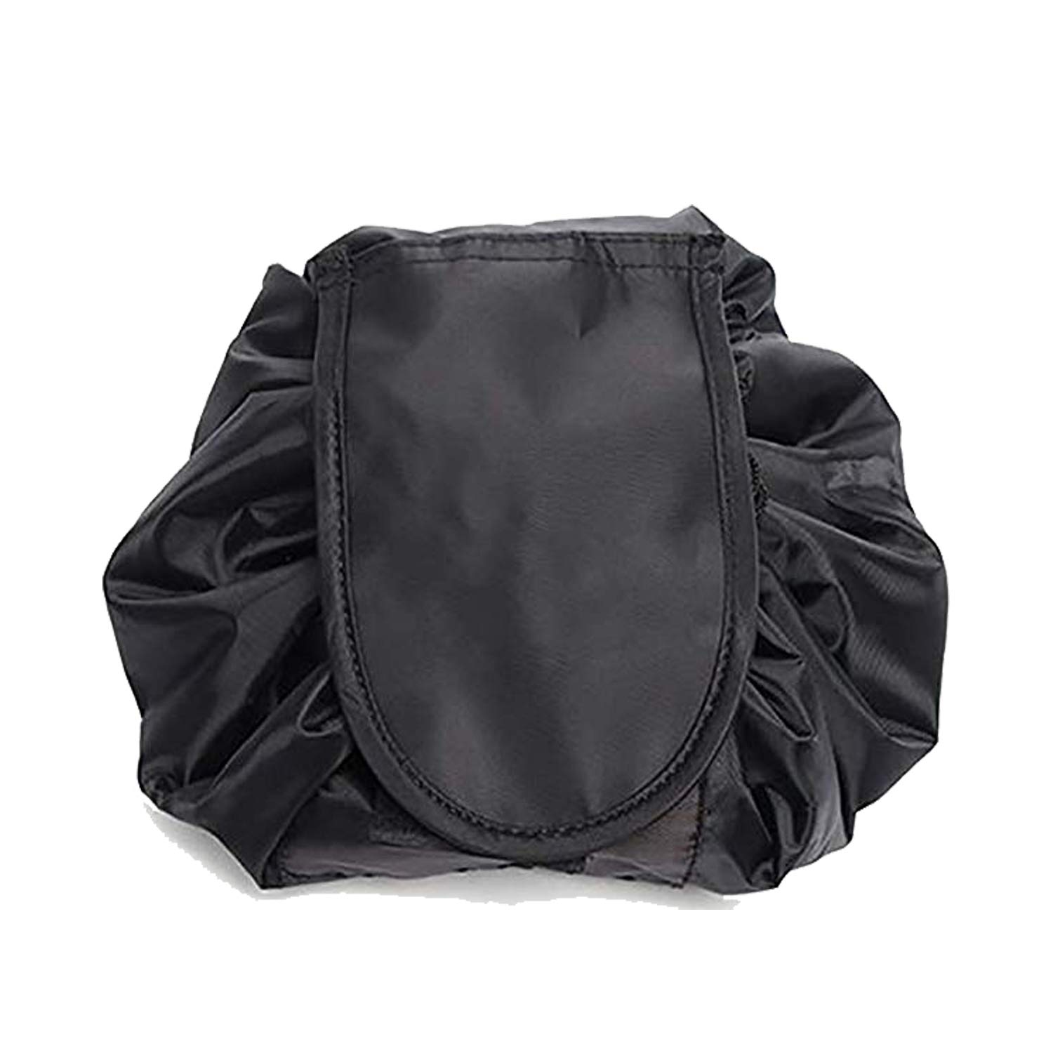 Drawstring Travel Makeup Bag Pouch Multifunction Storage Portable Toiletry Bags - Black-image-29