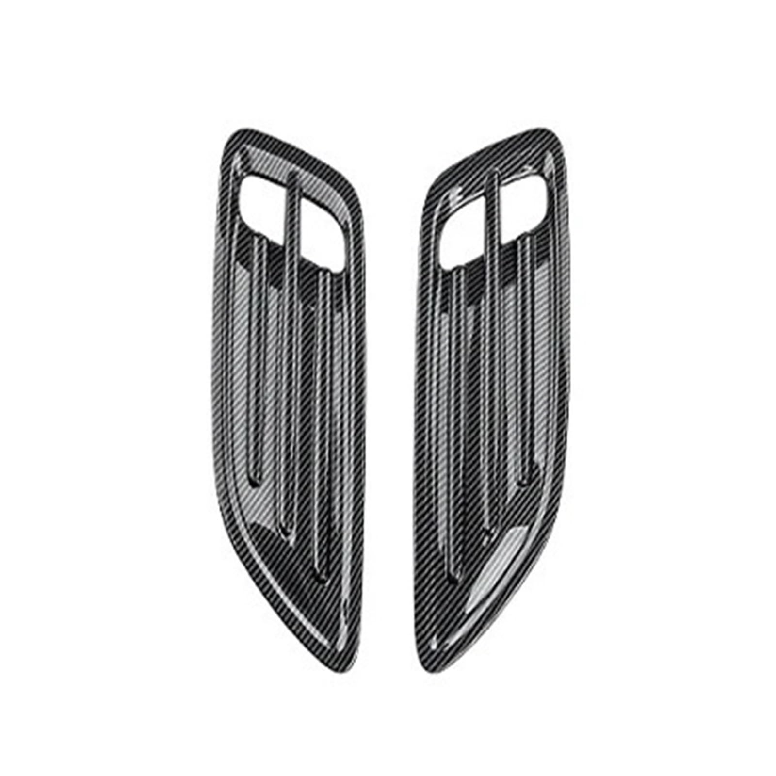 Pasuje do Stinger 2018-2023 czarny ABS maska ​​samochodu dopływ powietrza kratka wentylacyjna rama osłona tapicerka zewnętrzna(Carbon Fiber)