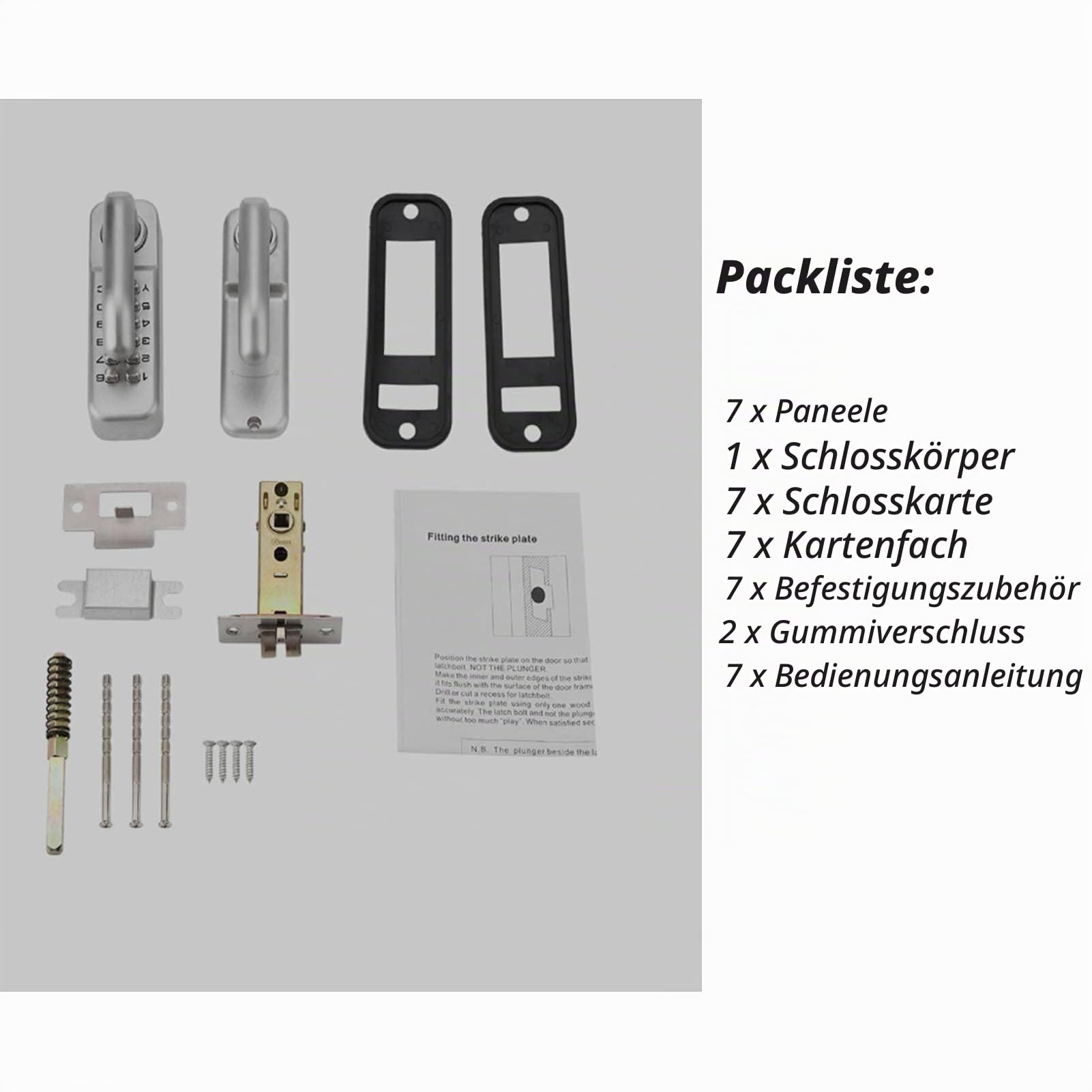 Digitales mechanisches Türschloss mit Griff, 1-11-stelliges Zahlenschloss Wasserdichtes mechanisches Code-Schloss, Rechte Hand Türdrücker Zinklegierung Schlüsselloses Codeschloss für Büro Home