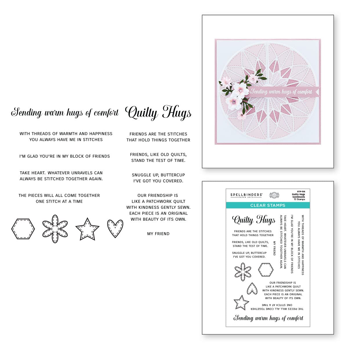 SpellbindersQuilty Hugs Sentiments