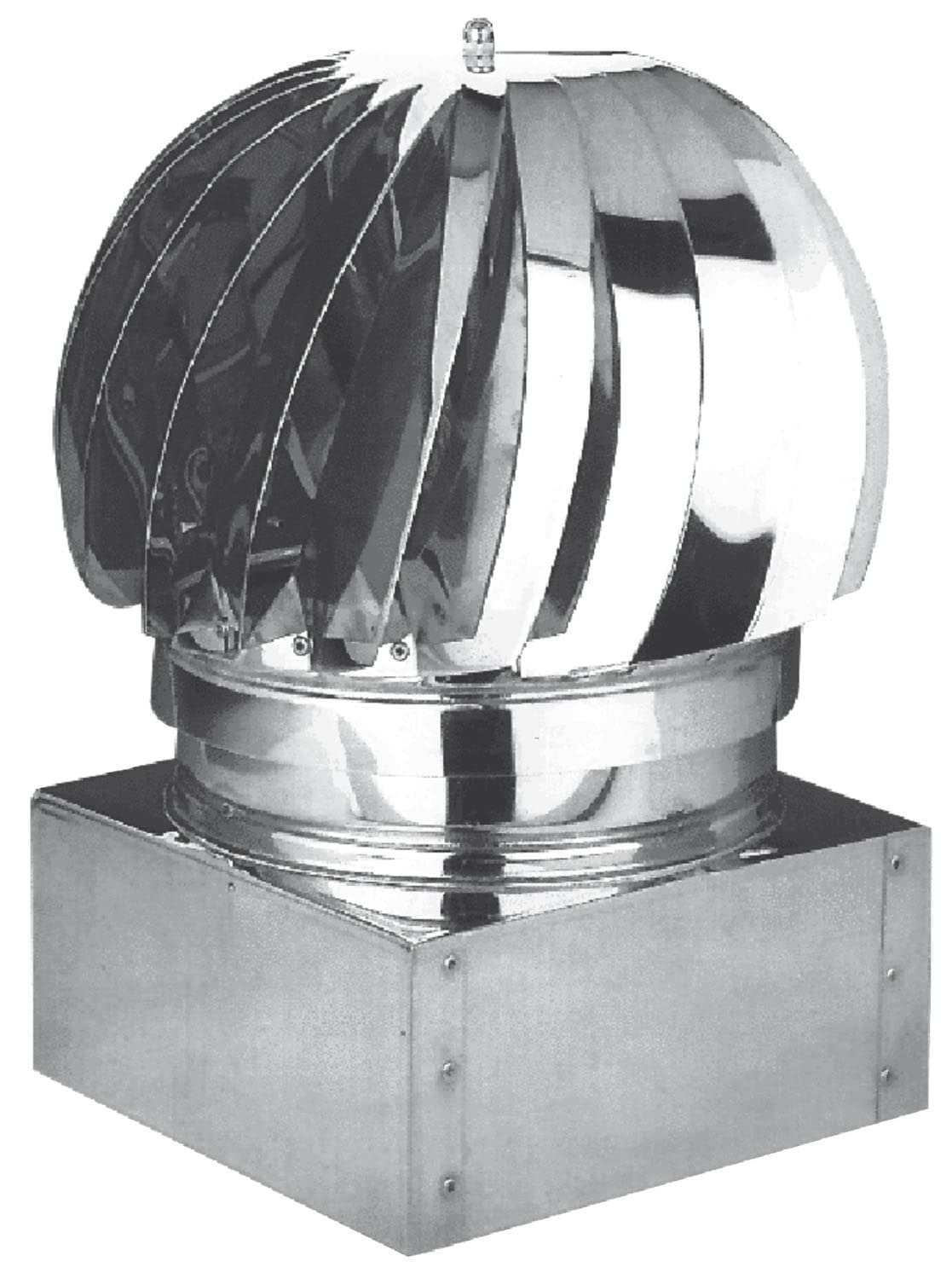 Fumaiolo comignolo Girevole Quadrato e Rettangolare zincato - Base Rettangolare 32x42 cm