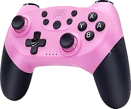 Rzzhgzq [2022 Newest Version] Wireless Controller for Switch/Switch Lite,Pink Switch Pro Controller Gamepad Joypad Remote with Gyro Axis, Turbo and Adjustable Dual Shock Wireless Controller for Girl