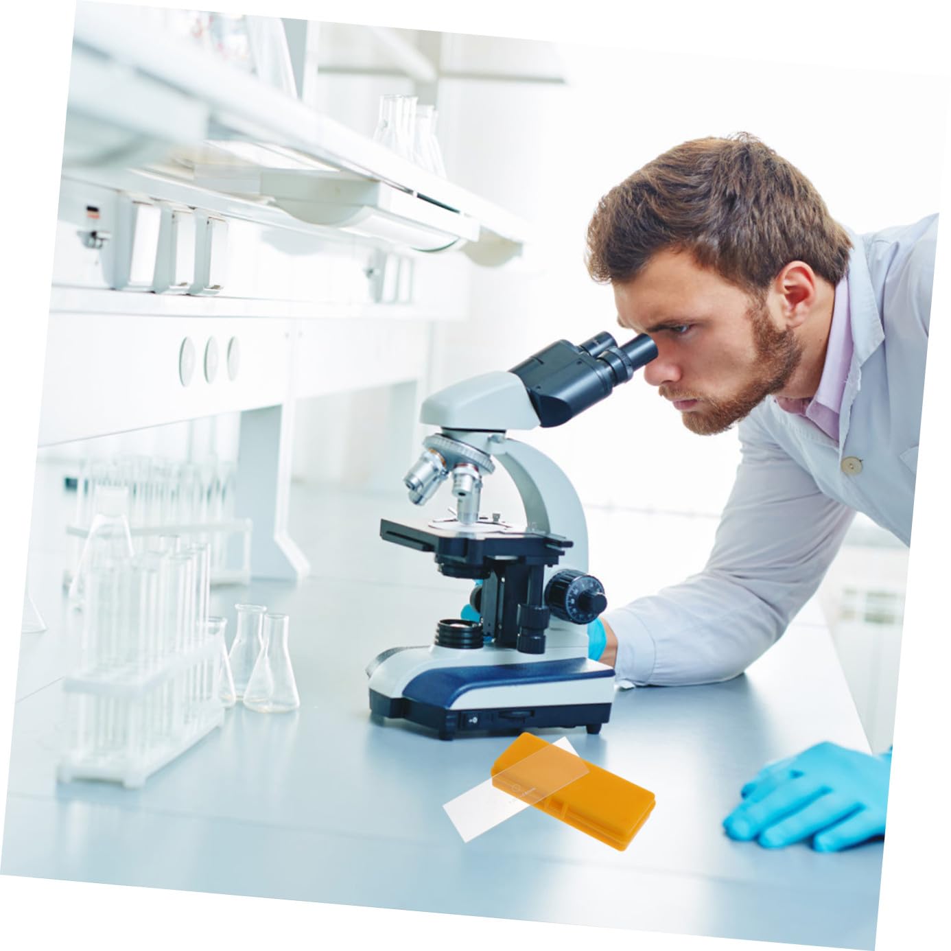Gatuida 3pezzi Piastra Multifunzione Per Microscopio Con Righello Di Calibrazione Accurato e Scatola Di Stoccaggio Strumento Pratico Per Controllo Tecnico e Misurazione Educazione e