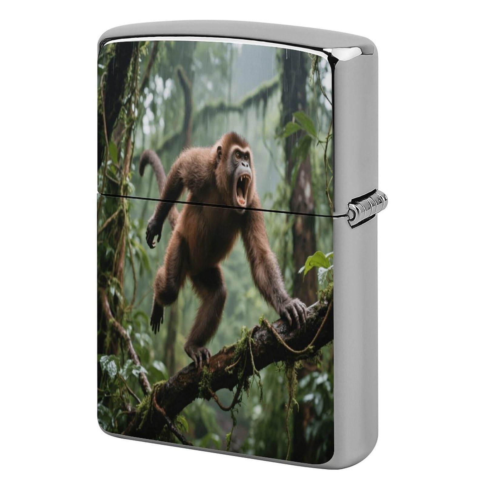 Fekiloot Style Howler Monkeys Lighter Case Cover Metal Lighter Case