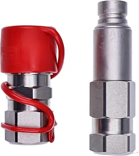 WQSING 7246777 7246790 Male & Female Flat Face Coupler Kit Compatible with Bobcat 542 653 751 853 963 B100 B200 B250 BL275 319 320 334 418 425 428 430 E08 E10 E32i E35 2300 5600