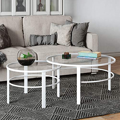 Henn&Hart Nested white coffee table