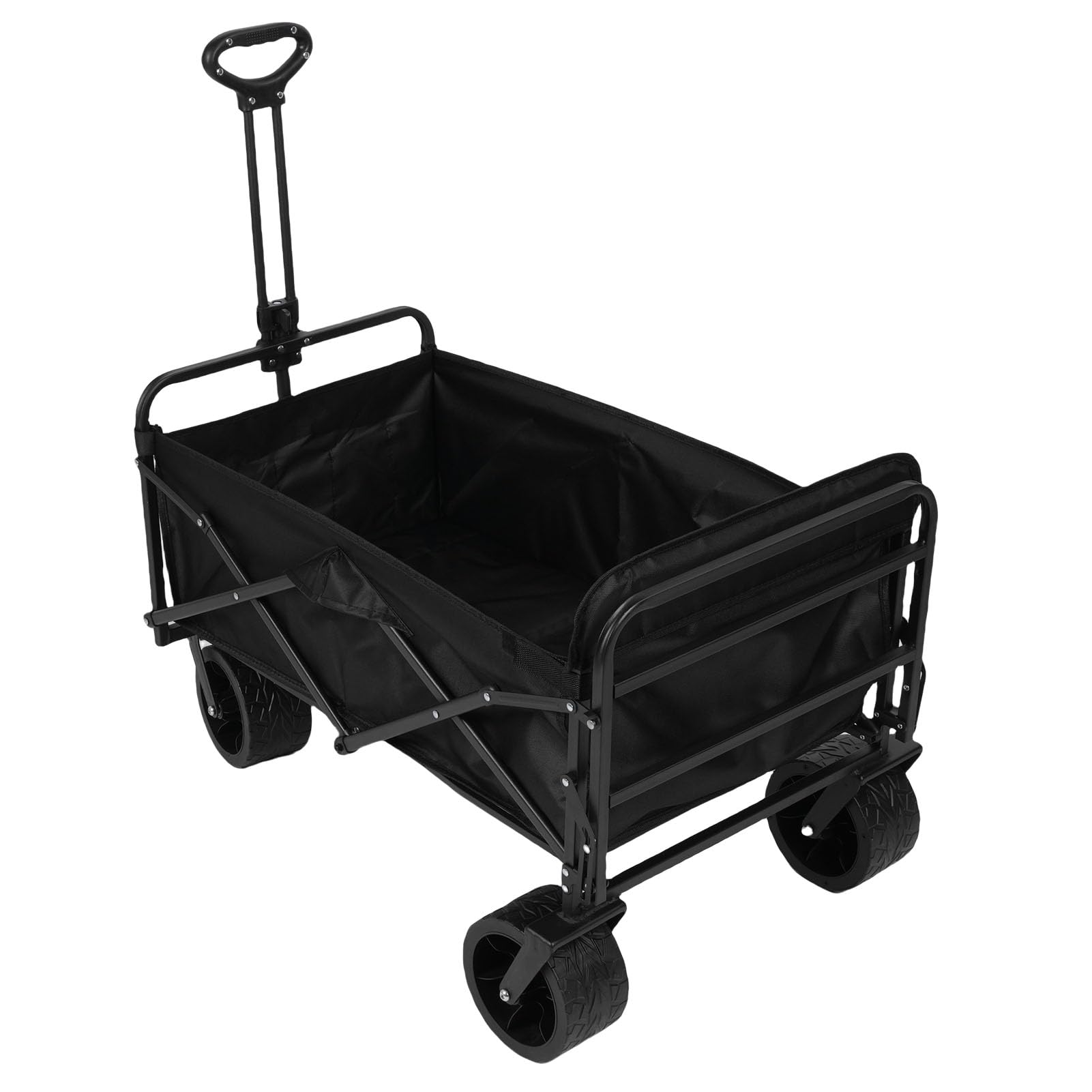 BRRNOO Carrello Pieghevole Utility con Capacità 150L, Telaio in Acciaio