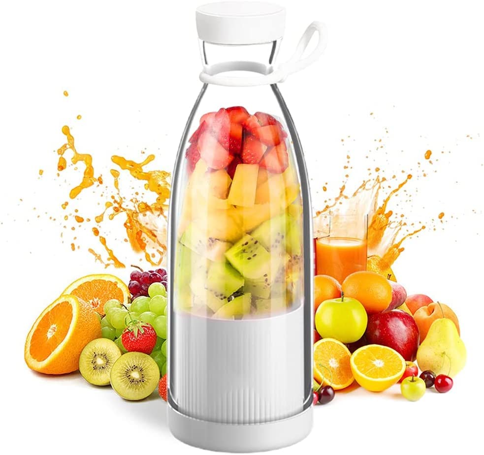 Ostin Portable Blender, Personal Blender Electric USB Mini Juice Bottles | USB Rechargeable with 6 Blades, for Sports Travel and Outdoors (WHITE)-image-15