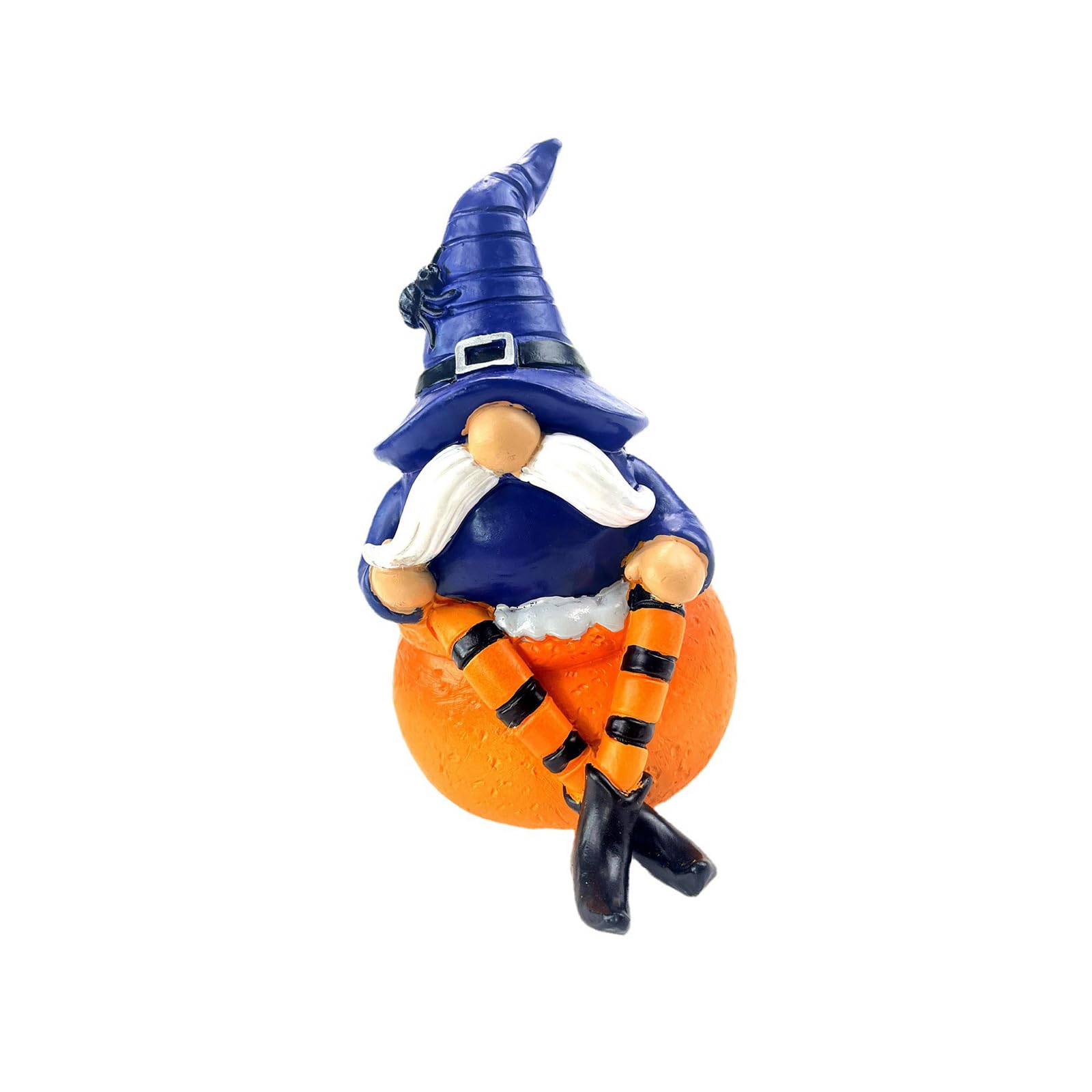 YROHGKPN Resins Halloween Gnomes Pumpkin with Witch Hat Decorative Figurine for Bookshelves Mantels Garden Themed Holiday Decors Resins Halloween Gnomes Figurine