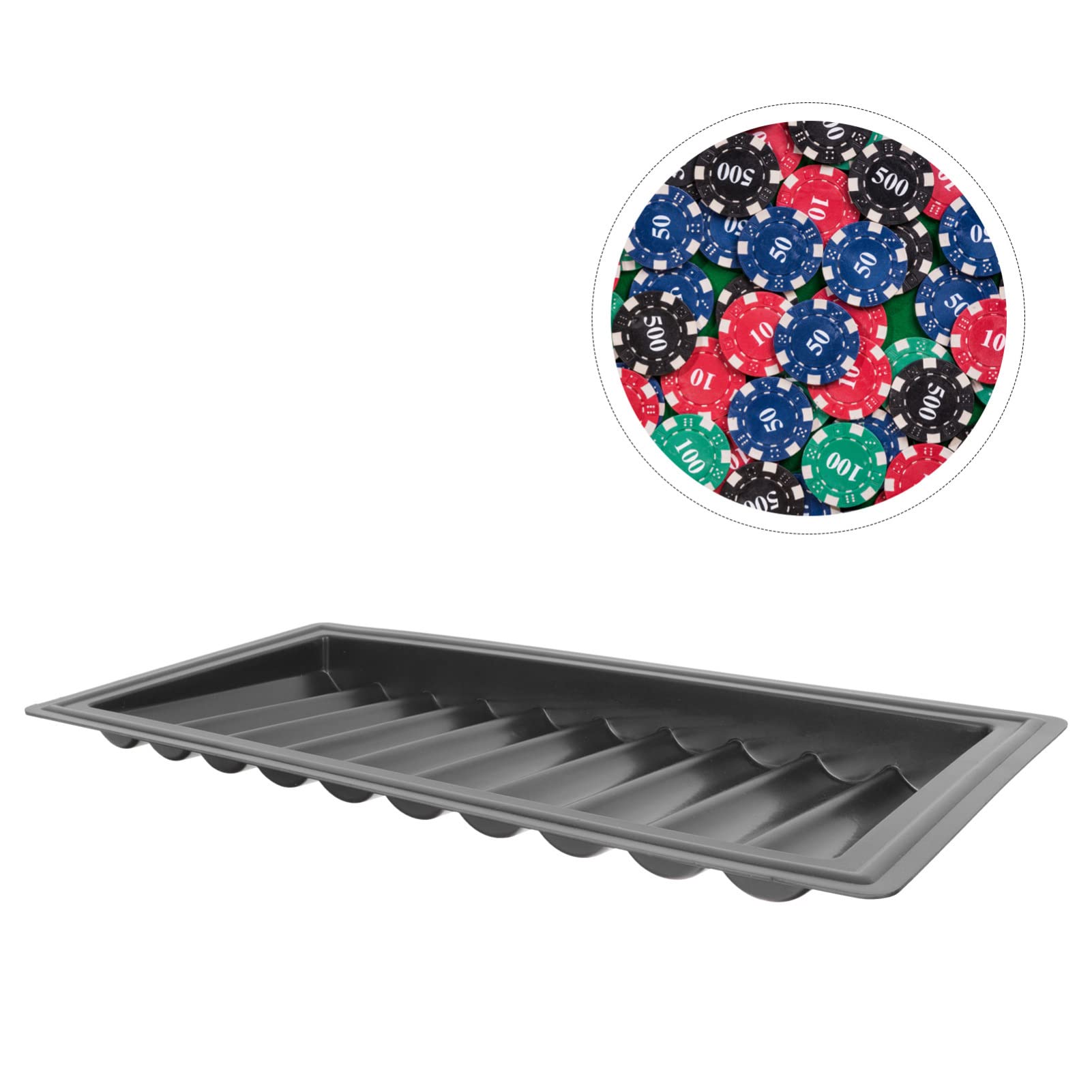 Yardwe Aufbewahrungsbox Pokerchip für 500 Chips Wiederverwendbare Robuster Halter aus Kunststoff mit Glatter Oberfläche für Poker und Spieltische