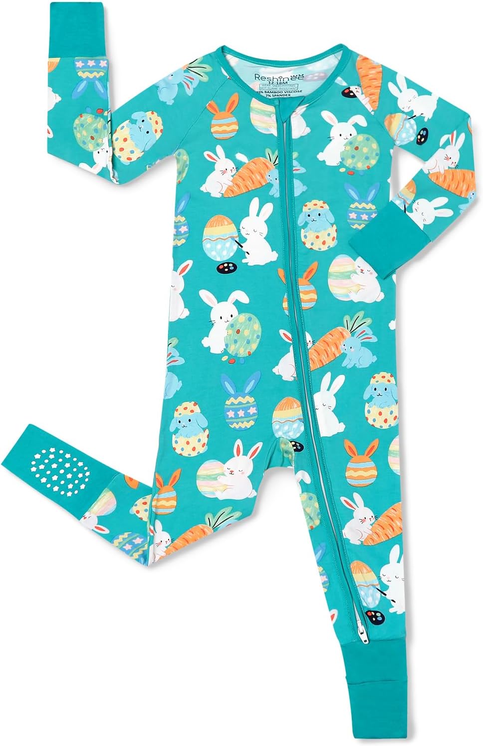 Bamboo Viscose Baby Convertible Footie Pajama, Zipper Pajamas for Baby Boys & Girls, Sleep & Play Footed