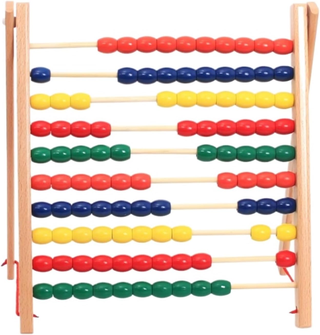 Math Abacus Educational Tool 100-Bead Wooden Abacus Counting Math Manipulatives Bead Counters Learn and Numbers Office Decoration