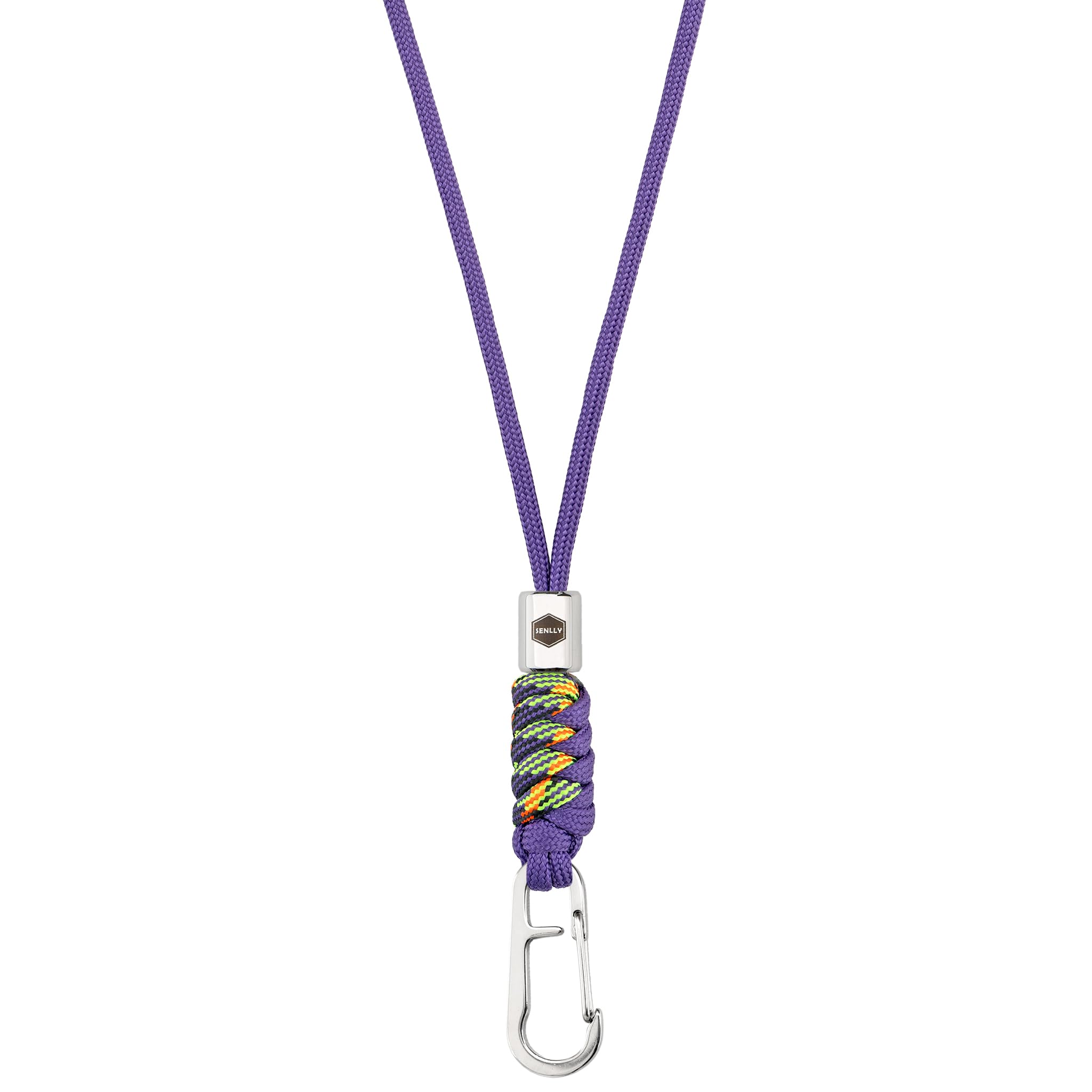 SENLLY Neck Lanyard Keychain for keys, Cell Phone, ID Badge Holder, Paracord Braided Design with Stainless Steel Hardware