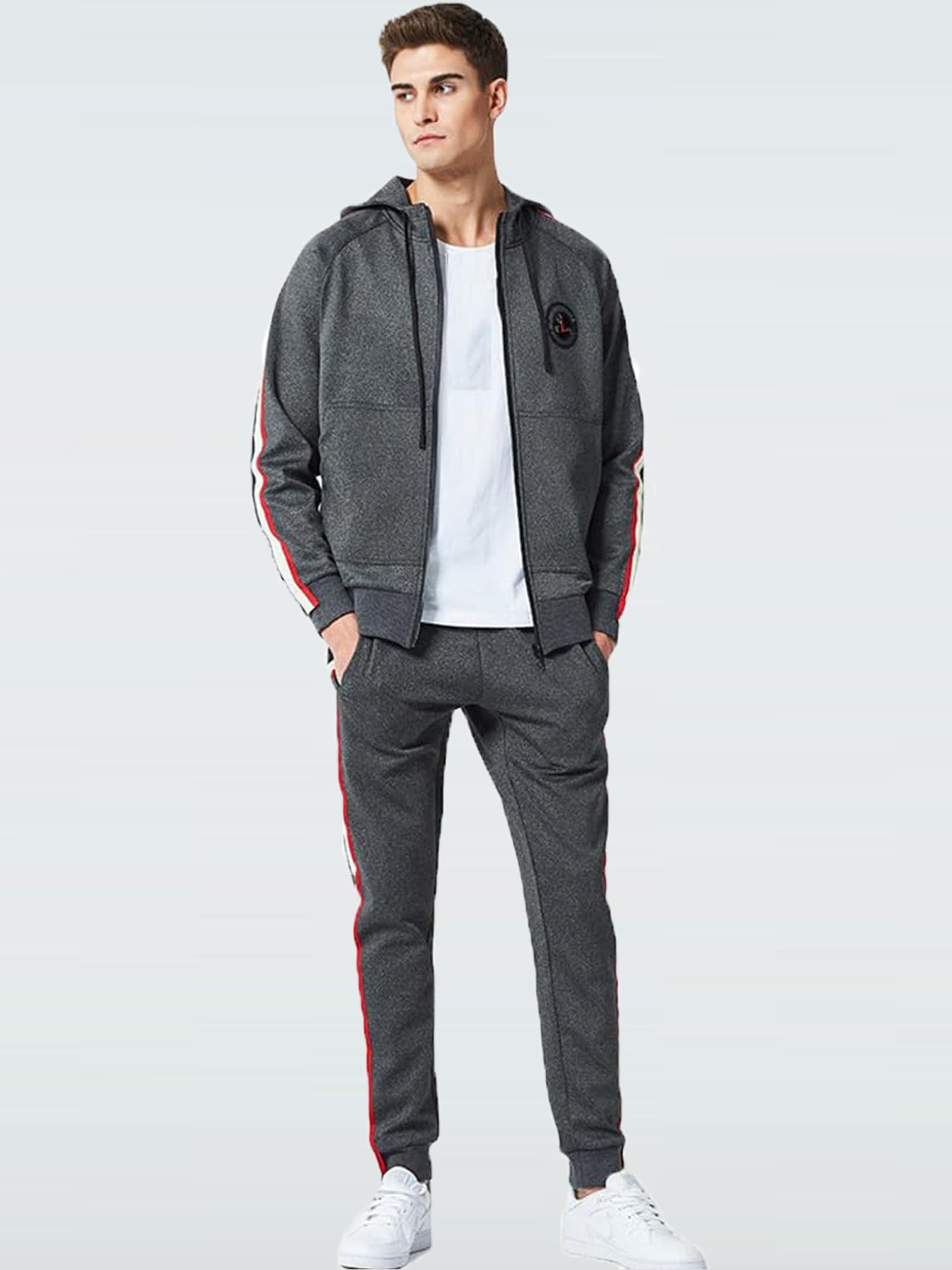 FTCayanz Męski dres treningowy, dres do joggingu, dres sportowy, męski