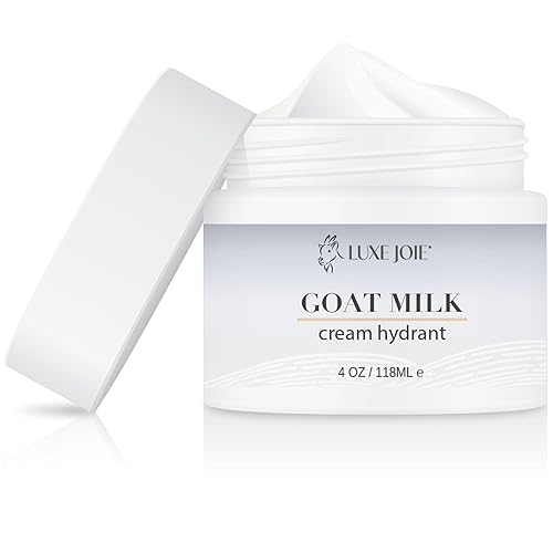 Crema facial hidratante de leche de cabra con vitamina C y E, antienvejecimiento reduce las ojeras, hinchazón, bolsas debajo de los ojos, arrugas y