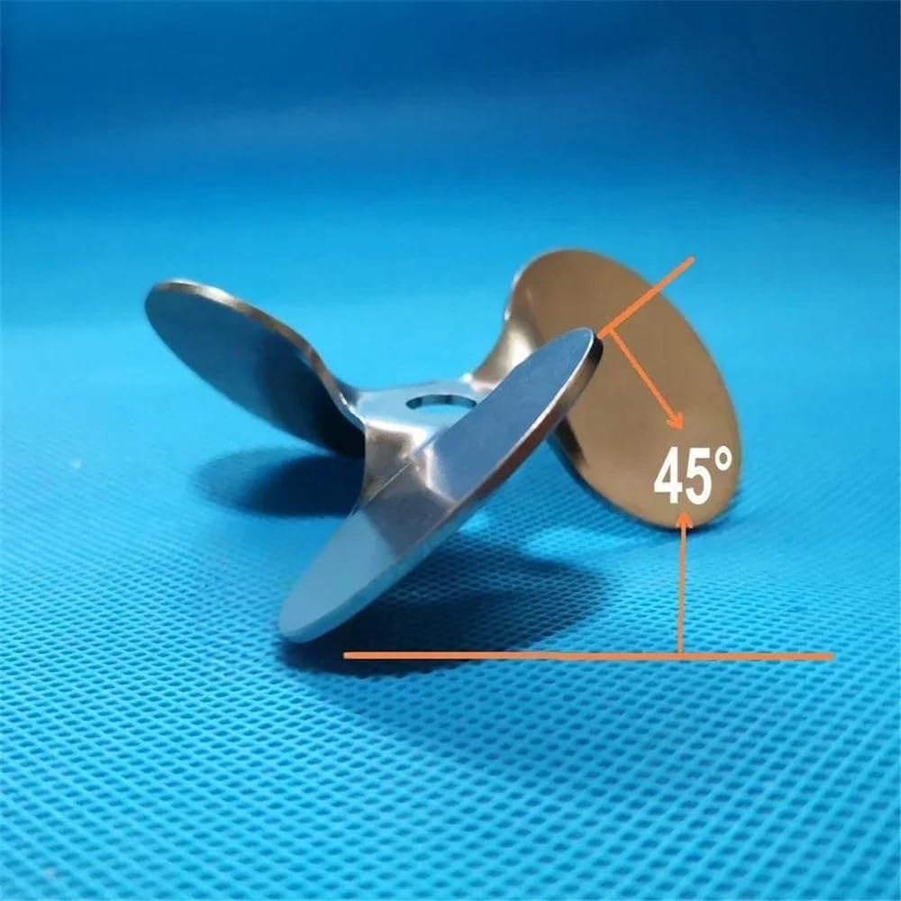 1 stücke Labor 304 Edelstahl Durchmesser 4cm Bis 12cm Drei Klinge Propeller Paddel for Labor(8cm 45degree angle)