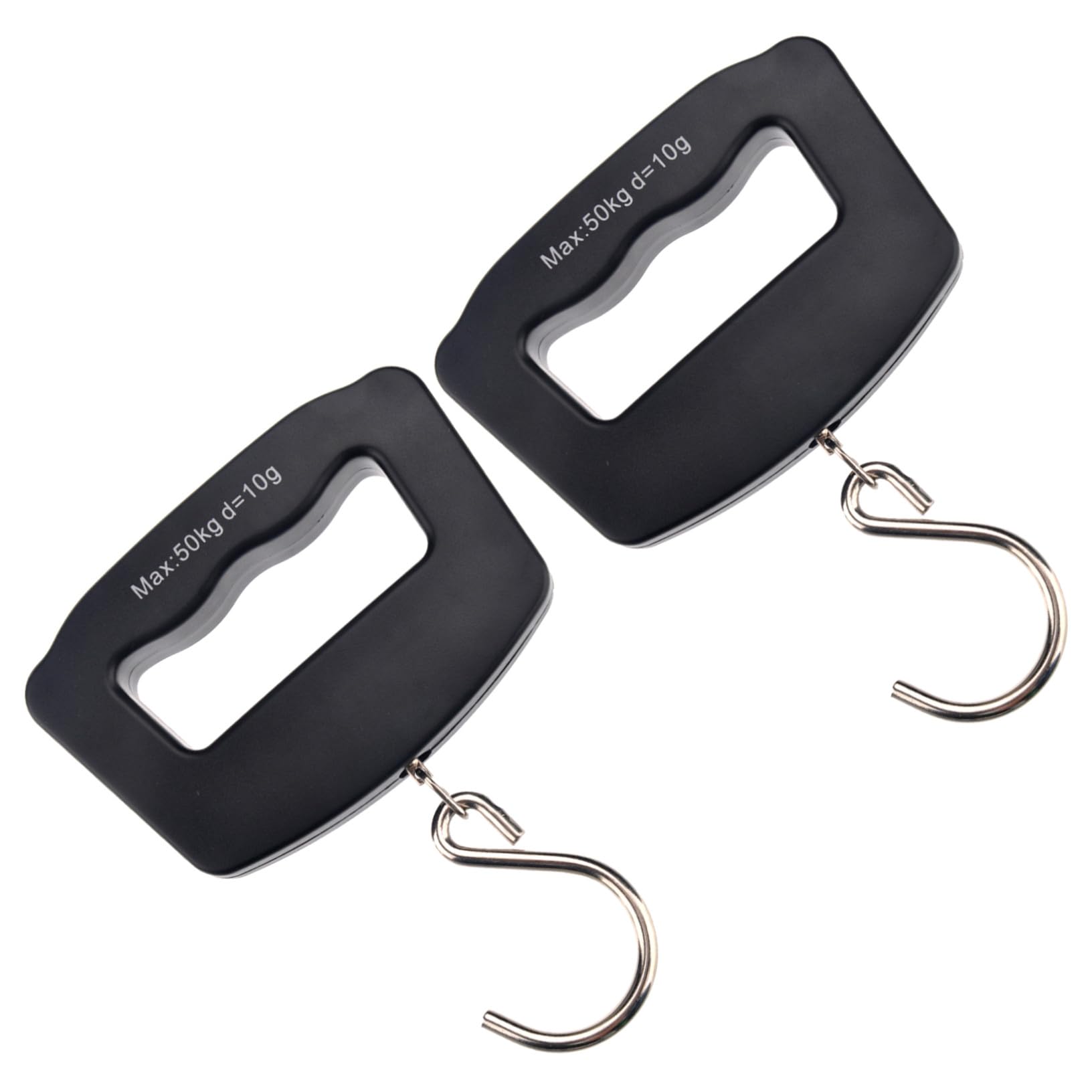 2 Piezas Báscula Digital Portátil de Equipaje con Gancho Grande y Asa Cómoda Pantalla Retroiluminada para Viaje y Pesca Ligera y Compacta para Maletas