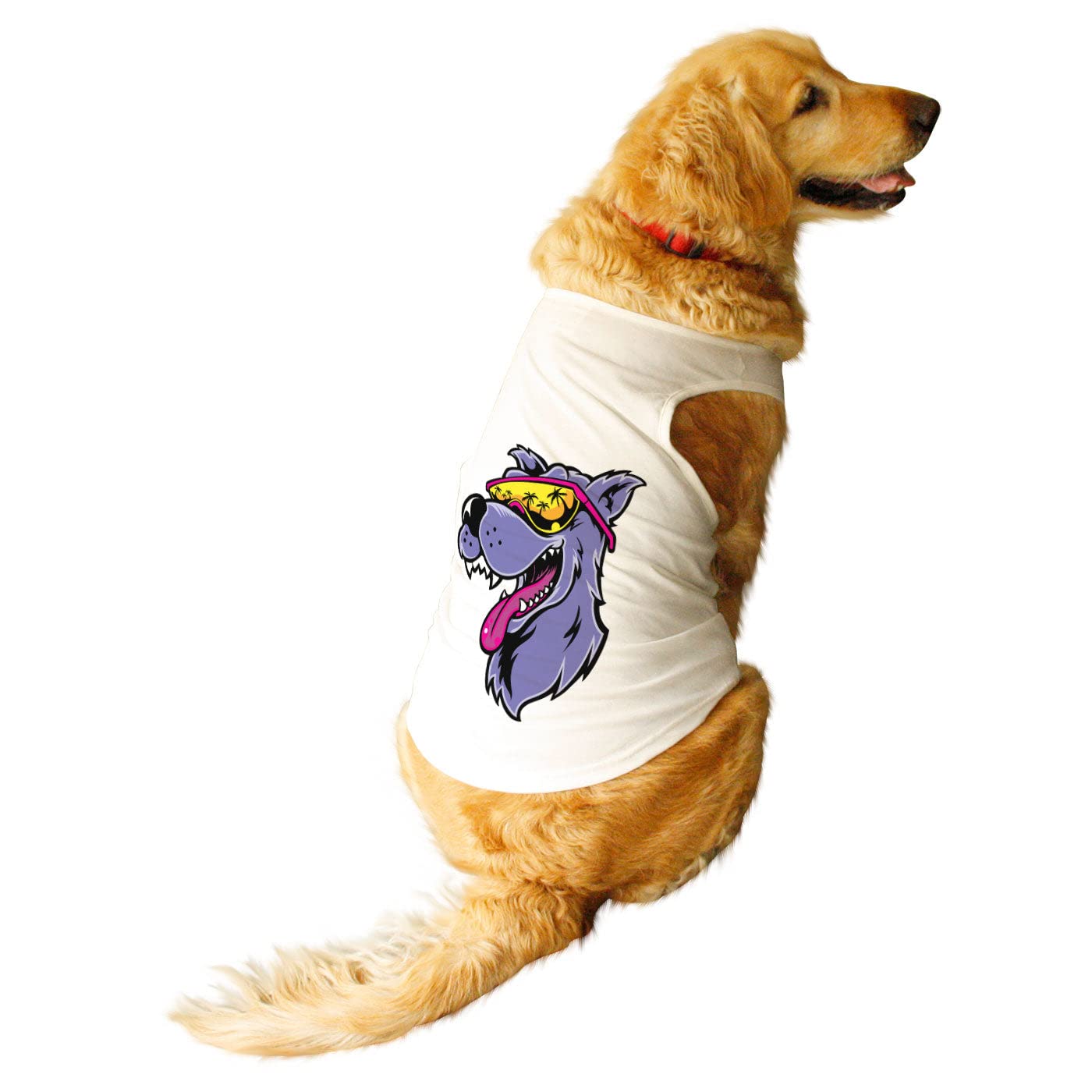 Ruse Pets Beach Dog Printed Round Neck Sleeveless Summer Dog Vest/Tank T-Shirt/Tees/Apparel/Clothes Gift for Small and Big Dogs (White) XS (B09YNN1SJK) Amazon Price History, Amazon Price Tracker