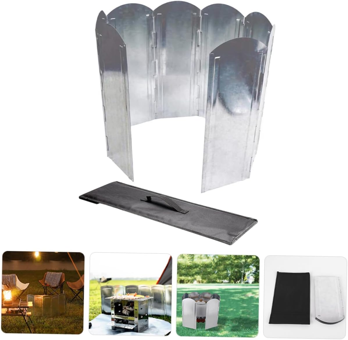 HANABASS Camping Essential Wind Deflector Windproof Tool for Barbecue Grill Portable Windscreen for Outdoor Cooking