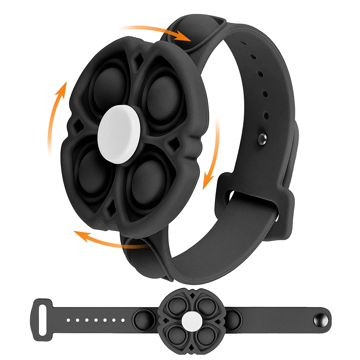 SichySichy Pop Bracelet it Fidget Toys Pack, Stress Relief and Anti-Anxiety Silicone Wristband Fidget Bracelet Birtyday Party Gifts, Wearable Decompression Wristband Fidgets Sensory Toys for Girls Boys