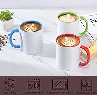 Vista 5 de Sublimation Mugs, 15oz, 6 Assorted Colors 12Pack