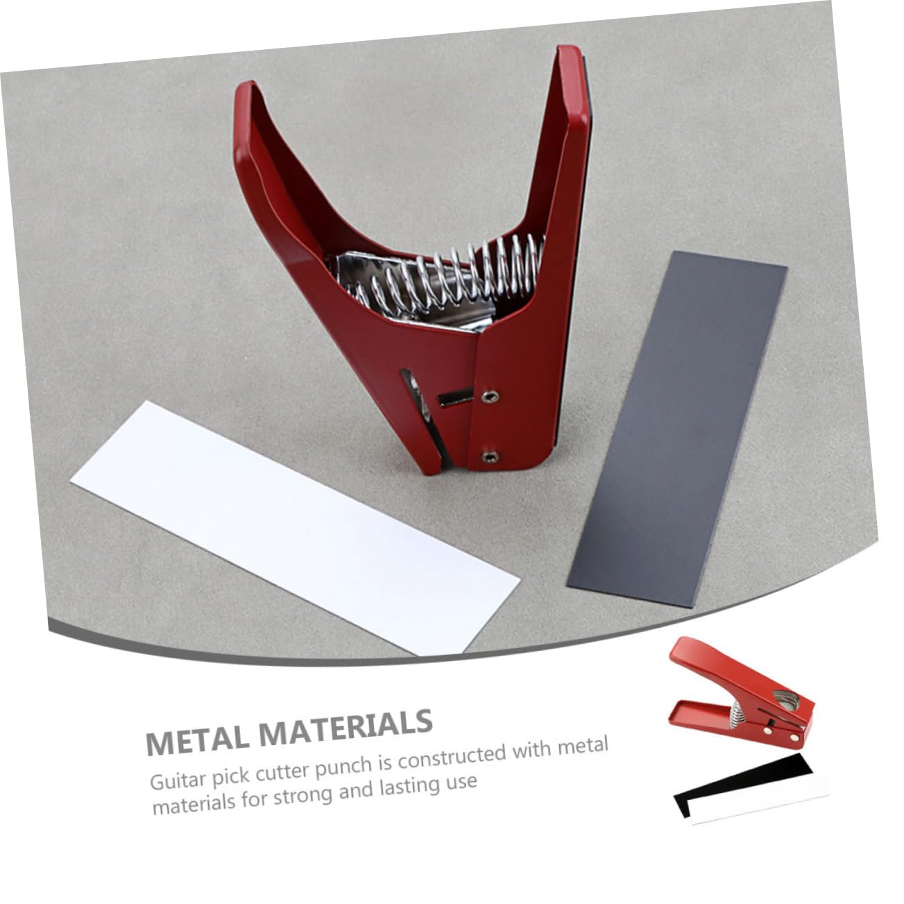 Toyvian Punzone per Plettri in Metallo Resistente e Durevole per Chitarra Taglierino Professionale Rosso per Musicisti e Appassionati di Chitarra