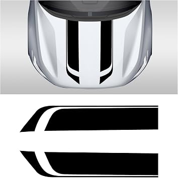 2 PCS Car Hood Decal Sticker for Toyota Tundra 2022-2025 2026, Auto Racing Stripes Body Side Vinyl Decal Automotive Side Body Stripe,Black