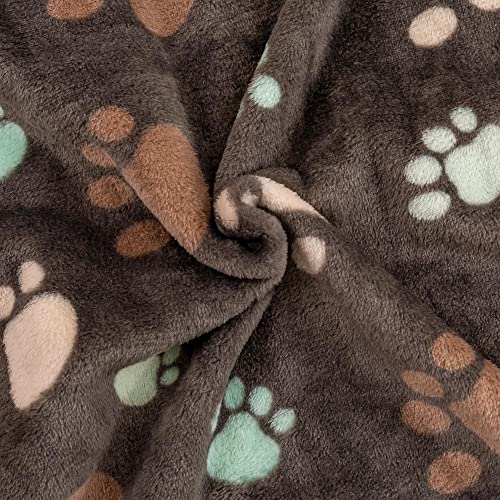 Dog Blankets For Medium Dogs,3 Pack Dog Cat Blankets,Small Blankets For Pets,Soft Pet Mat Throw For Kennel Crate Bed,Paw Print Small Dog Blankets Waterproof Pet Blanket 30" X 20" #TOP3