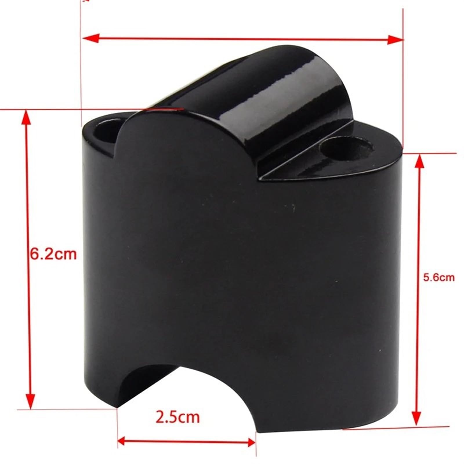 Moto Manubrio Riser per Sportster per XL 1200X Forty-Eight 48 10-22 25mm Bar Moto 2 "Aumento Manubrio Riser Manubrio Riser Blocco di Estensione Morsetto Rialzato Manubrio(Nero)