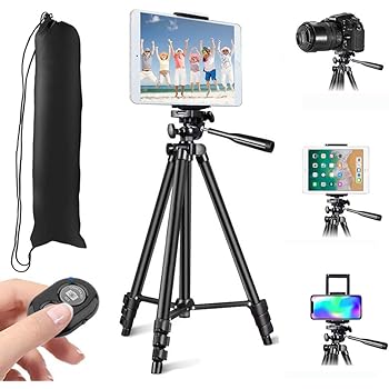 Amazon Com Morevon Tripod For Ipad 2020 Upgrade 53 Tripod For Iphone Camera Tablet Lightweight Aluminum Tripod Stand With Remote Shutter Universal 2 In 1 Phone Tablet Holder For Smartphone Tablet Camera Camera