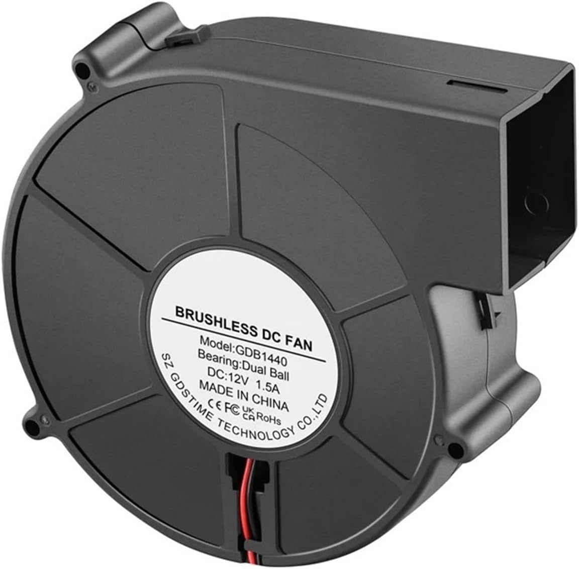 140MM Fan DC 12V Dual Ball Fan 140MM*40MM Turbo Fan 14040 Portable Fan 14CM Barbecue Grill Exhaust Fan(Fan w Controller,DC5.5x2.1)