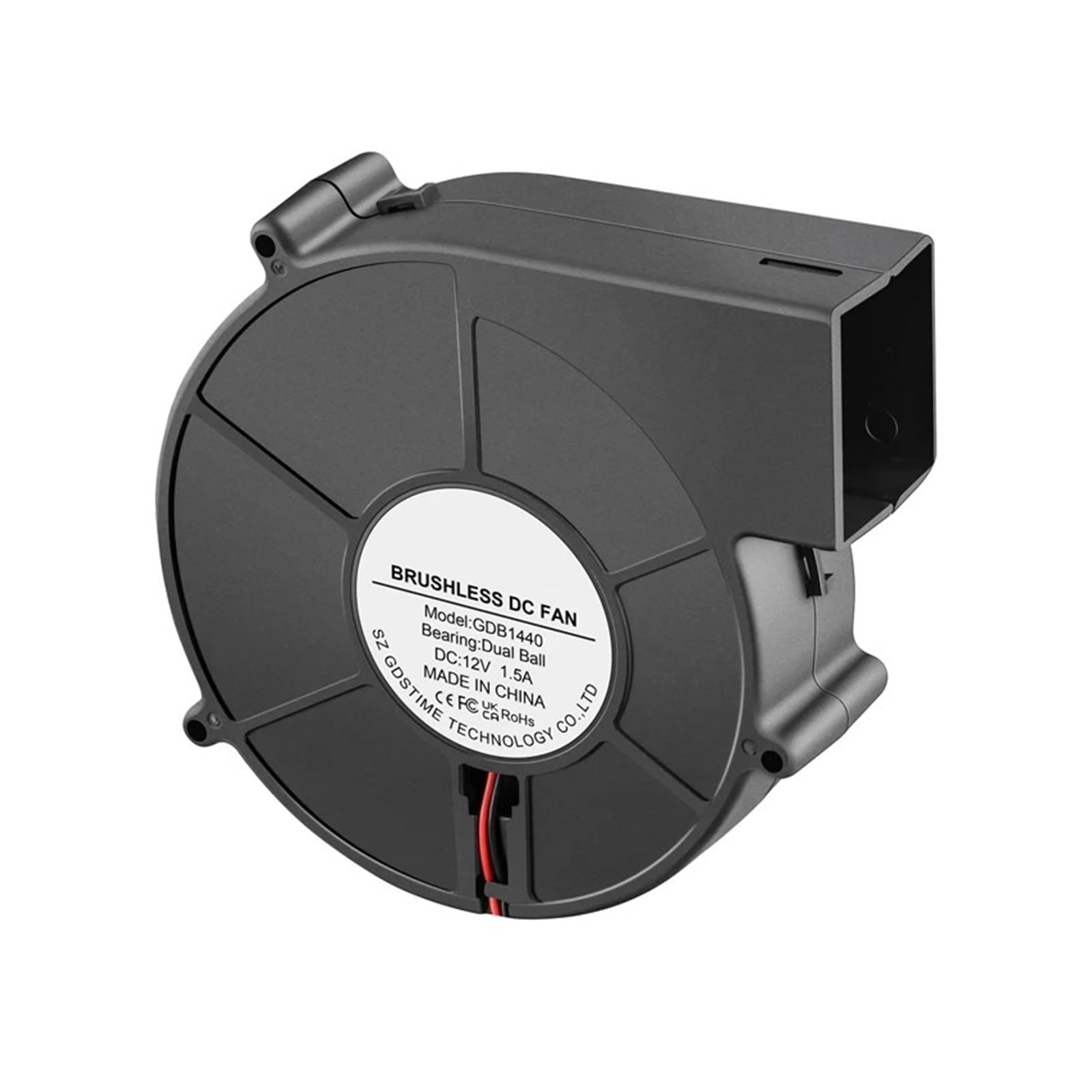 140-mm-Lüfter, DC 12 V, Doppelkugel-Lüfter, 140 mm x 40 mm, Turbo-Lüfter, 14040, tragbarer Lüfter, 14 cm, Grill-Abluftventilator(14040 12V Blower,DC5.5x2.1)