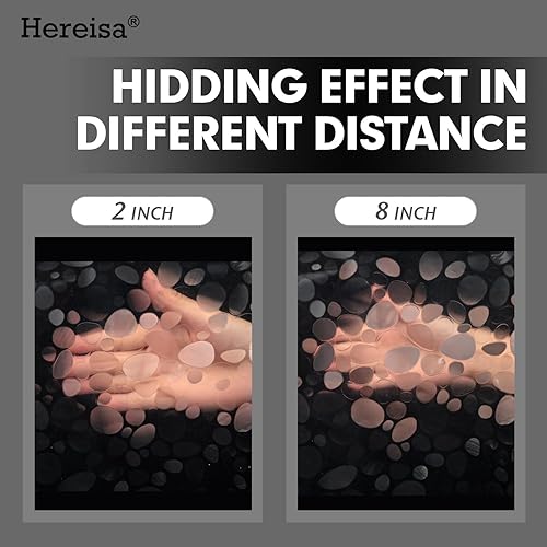 Miniatura 5 de Cortina de ducha impermeable con patrón de guijarros 3D, cortina de ducha de EVA con 3 imanes inferiores, forro de ducha para cabina de ducha,