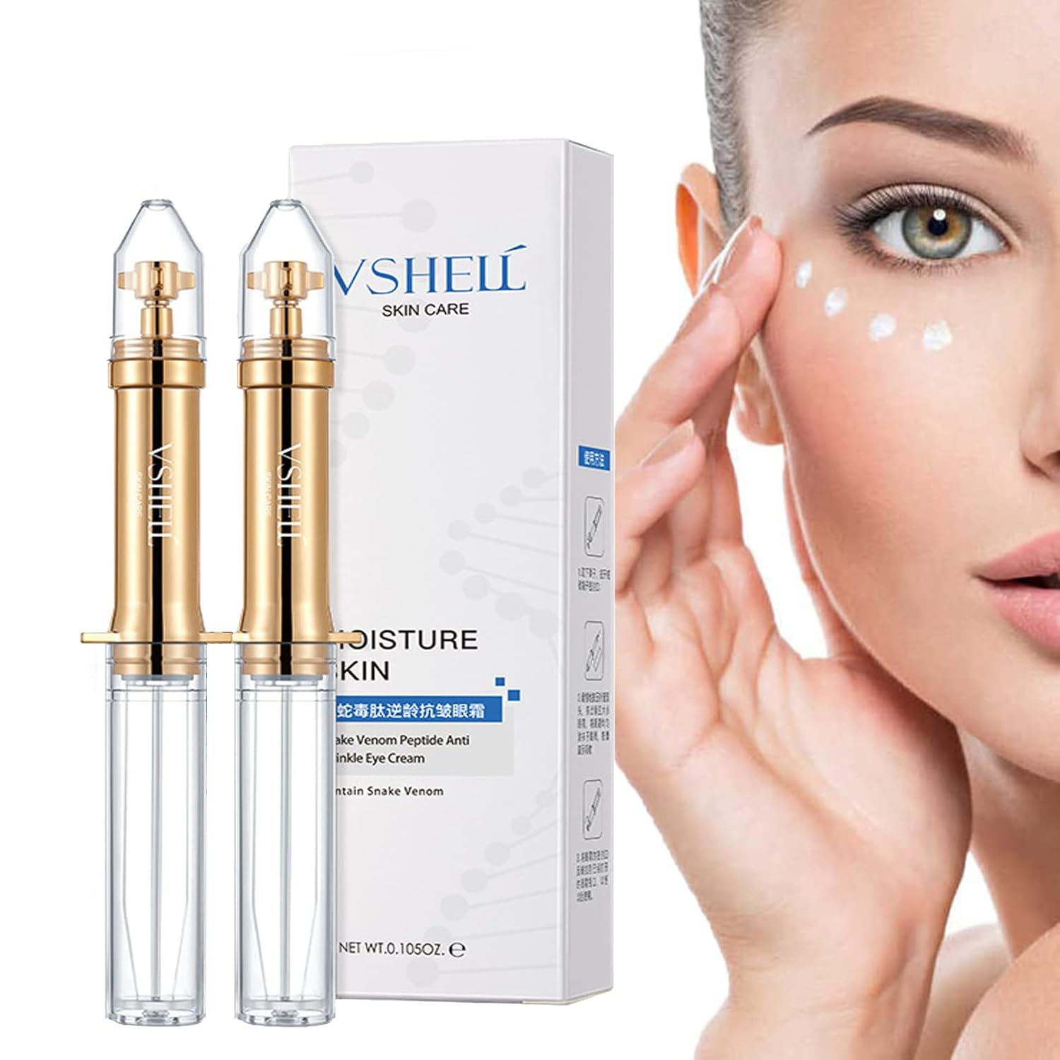 KBTPMTL Vshell Snake Venom Essence Eye Cream, Peptide Anti