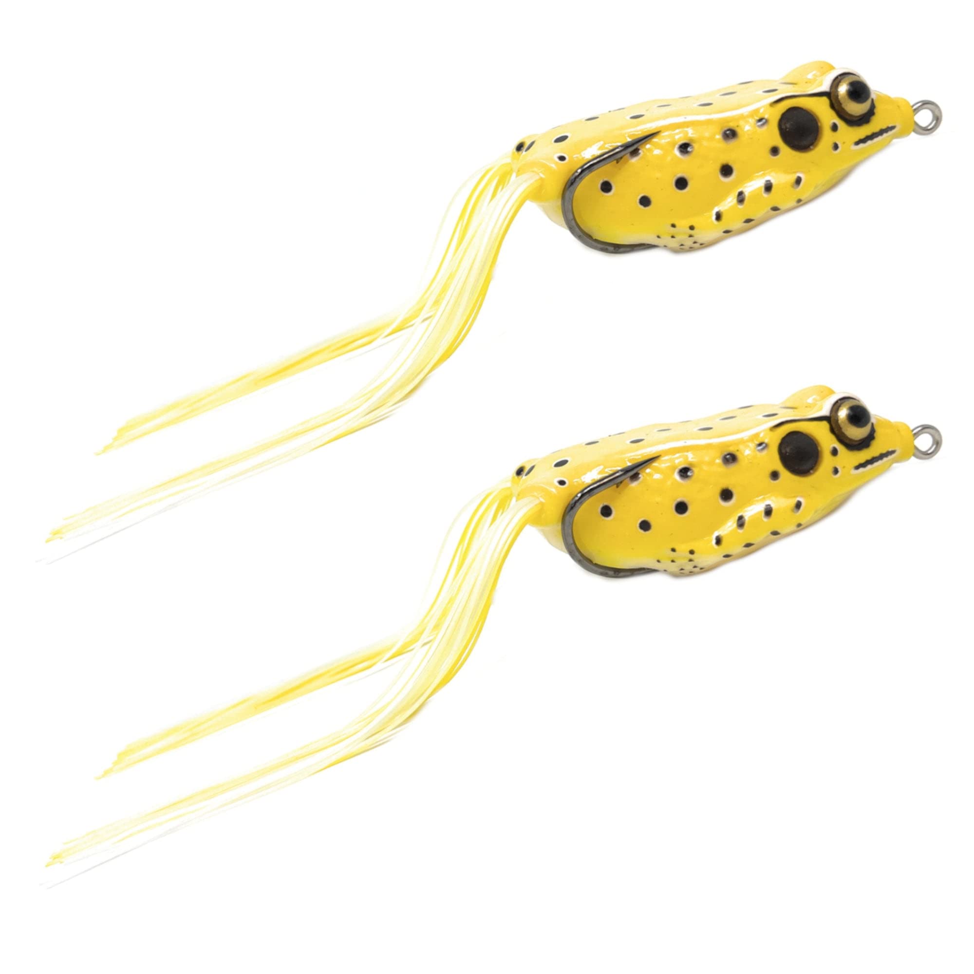 Reaction Tackle Hollow Body Frogs for Bass Fishing - Ultra Realistic Weedless Top Water Frog Lure for Bass, Snakehead, Pike and More - Floating