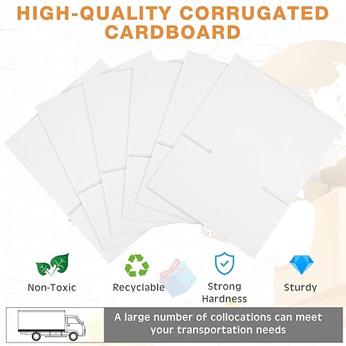 Vista 26 de Yeaqee 72 cajas de envío de cartón corrugado, cajas de envío pequeñas para embalaje, embalaje para mudanzas, pequeñas empresas, almacenamiento