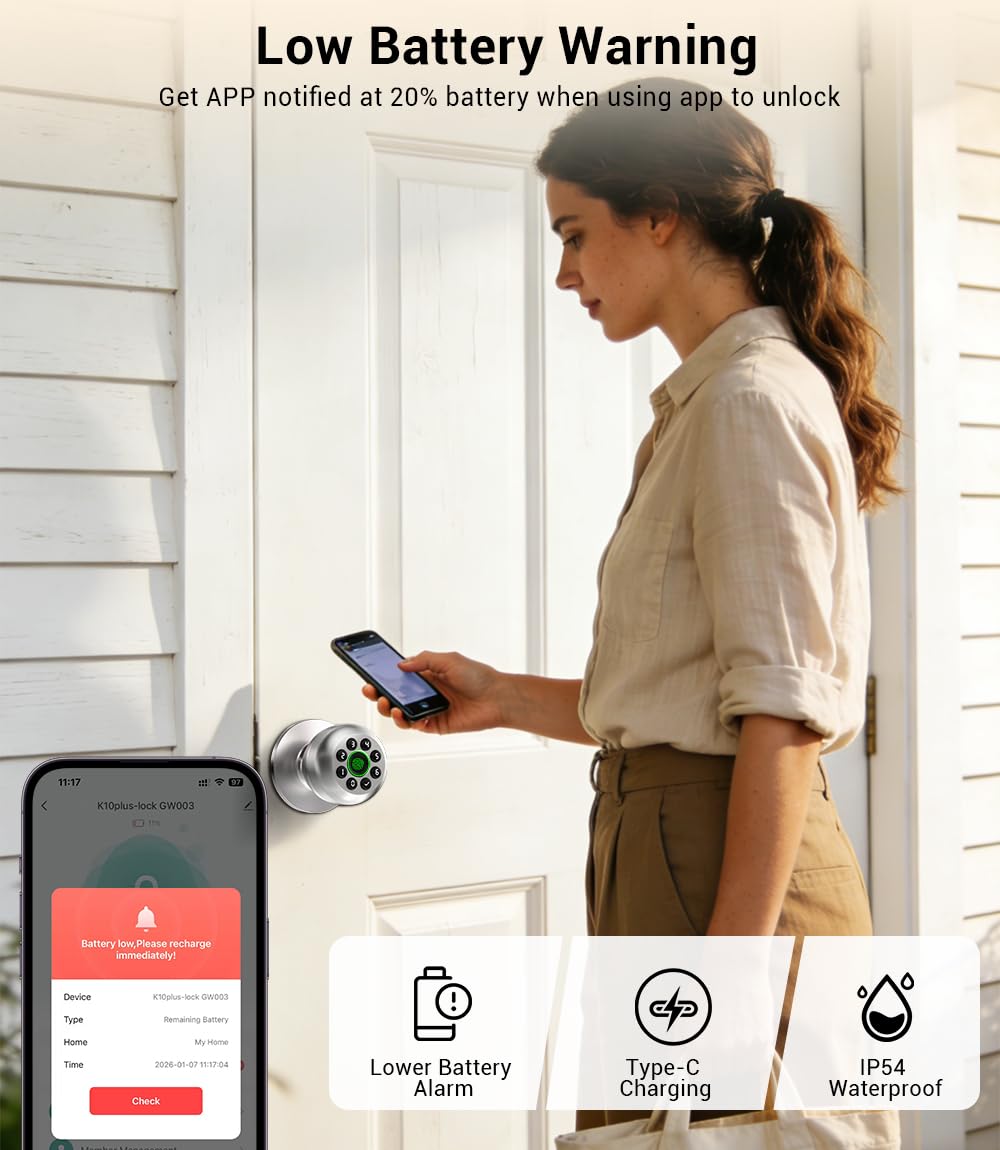 Fingerprint Smart Door Lock - Keyless Entry -6